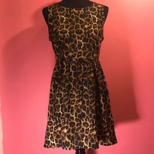 Forever 21 cross back leopard print dress